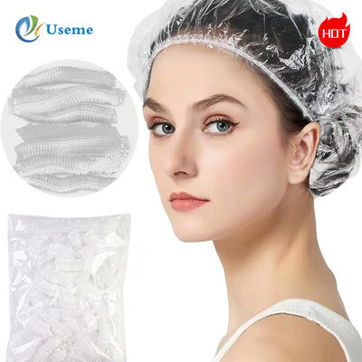 Lightweight Disposable Shower Cap Plastic Shower Cap Single Use Durable For Travel